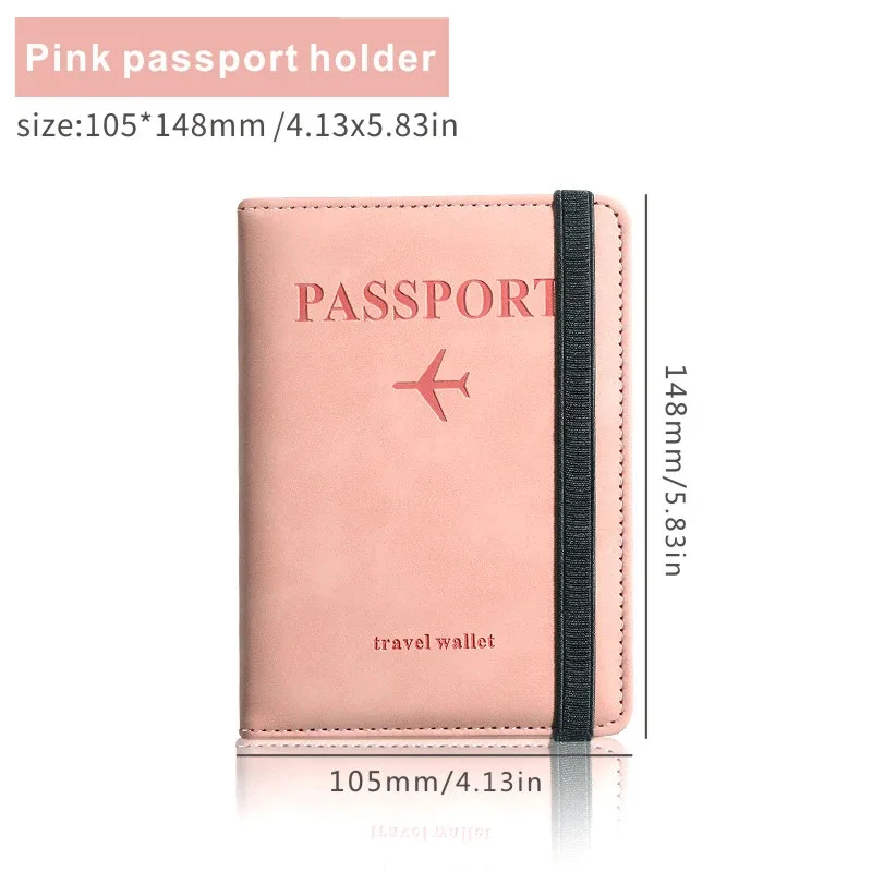 porte-passeport anti-rfid en cuir pu, portefeuille de voyage anti-magnétique, étui pour cartes, accessoires de voyage, 6 couleurs au choix
