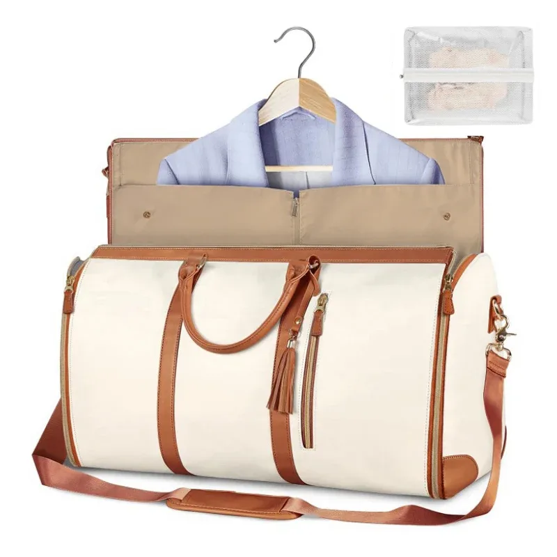 grand sac de voyage en cuir pu pliable pour femme, sac à main pour vêtements, affaires, 1 pièce