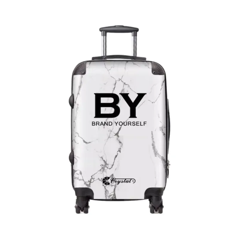 valise à rayures classiques personnalisée : sac trolley monogramme personnalisé avec roulettes