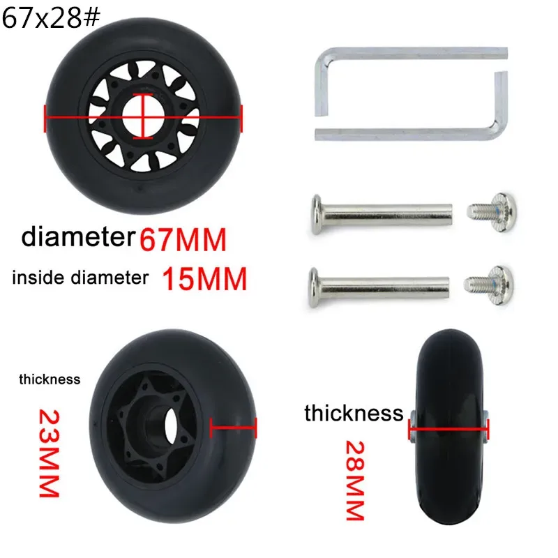 roues de remplacement pour valise à roulettes, accessoires universels, multi-taille, 1 pièce