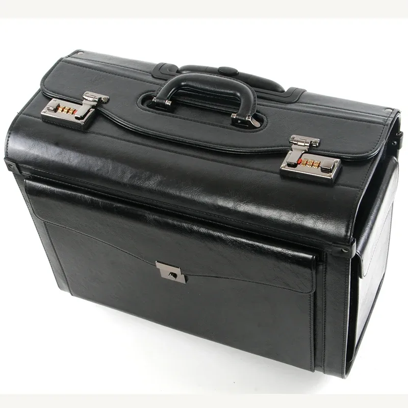 valise de cabine pour agent de bord, valise à roulettes, bagage de voyage 16/19 pouces, pour hommes et femmes, en pu, valise de voyage d'affaires