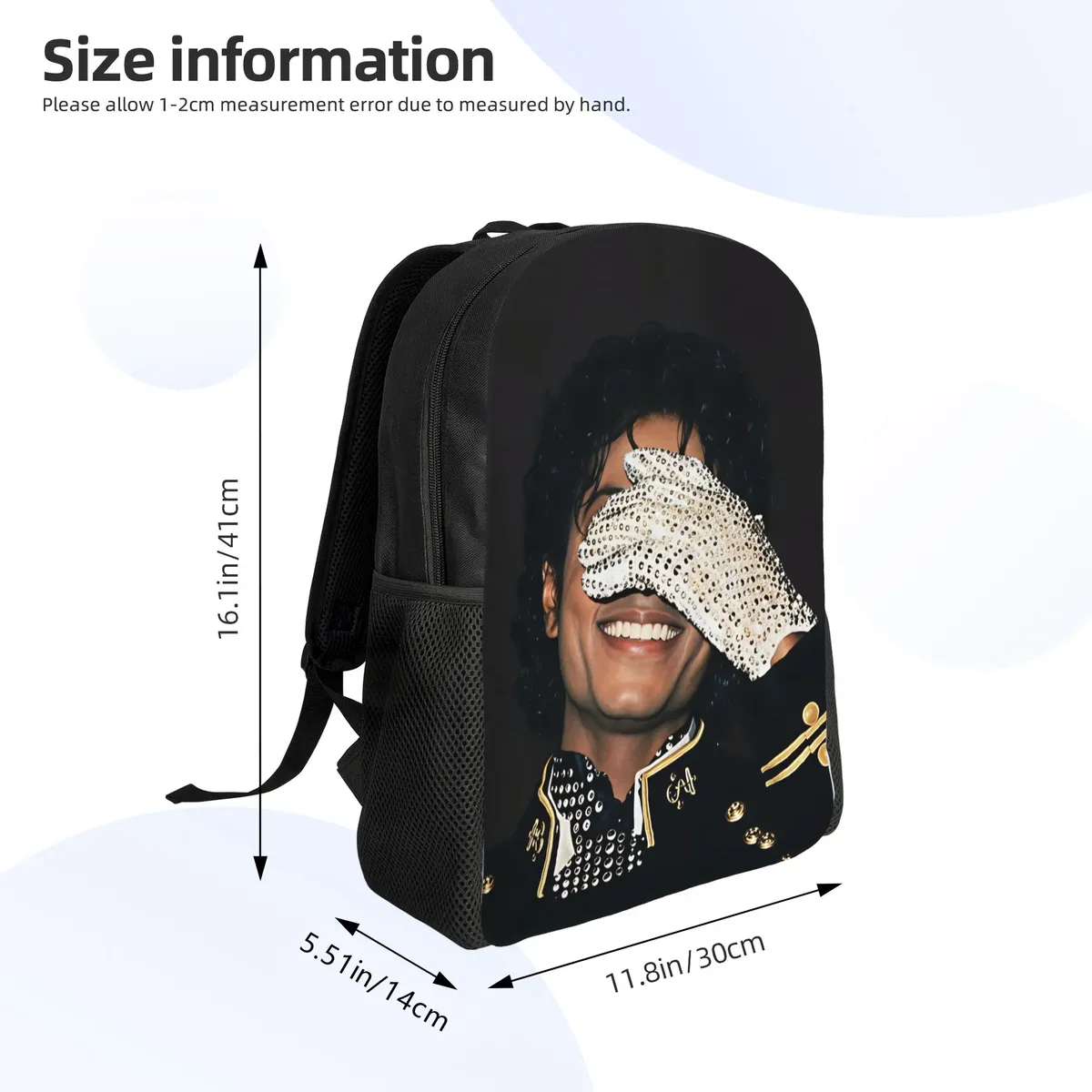 sac à dos m-michael jacksons pour jeunes, sacs à dos légers en polyester, sacs modernes pour lycéens, sac à dos de randonnée de haute qualité