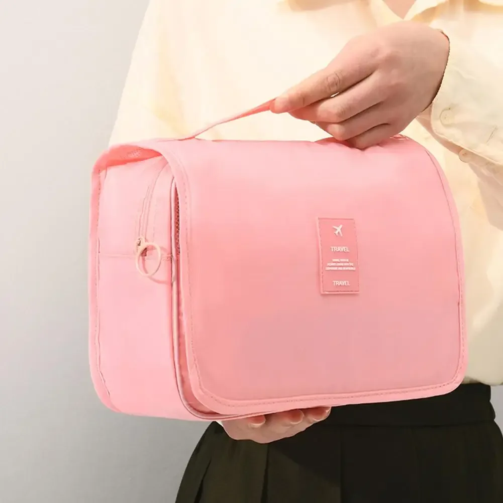 trousse de toilette de voyage imperméable de haute qualité pour femmes, organisateur de maquillage avec crochet de salle de bain, pochette de rangement