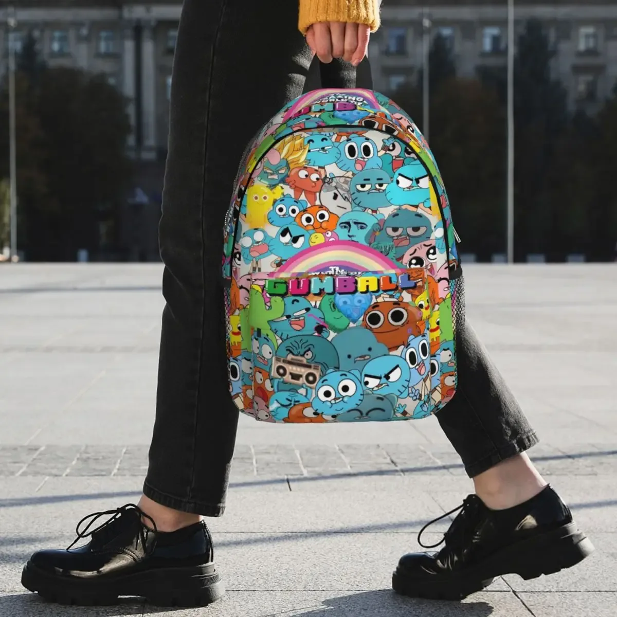sac à dos the amazing world of gumball, sac à livres pour étudiants, sac d'école pour garçons et filles, sacs à bandoulière pour ordinateur