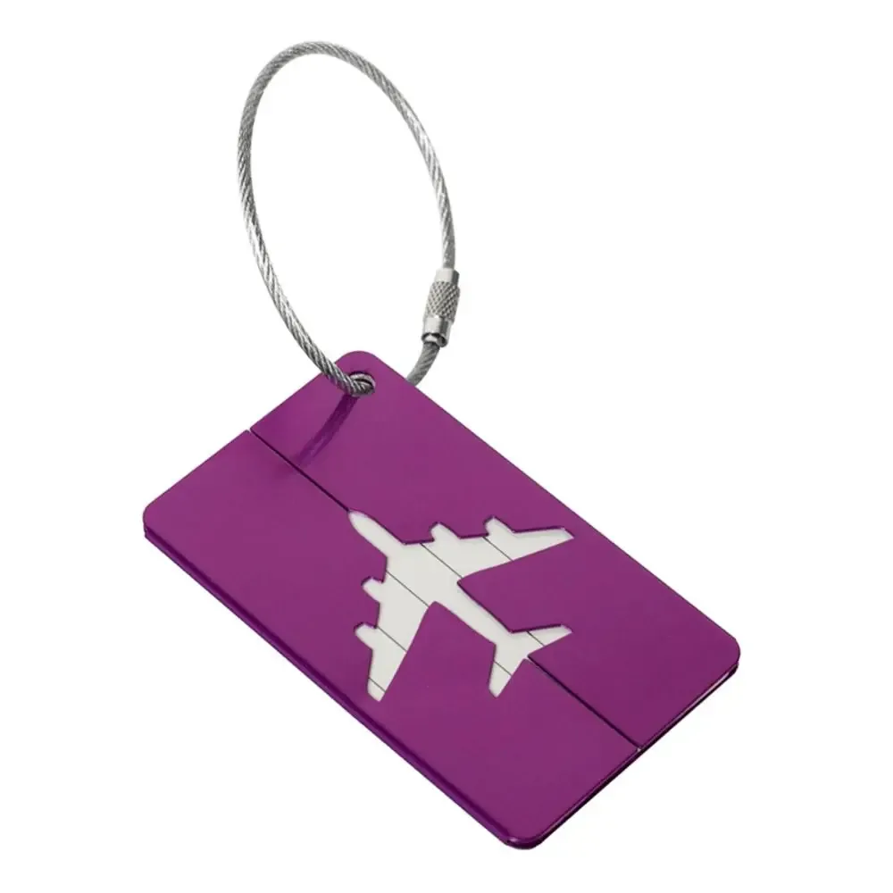étiquettes de bagage de voyage réutilisables, valise attro, bagage de vacances, identification d'avion avec cordes, identification du sac, infraction