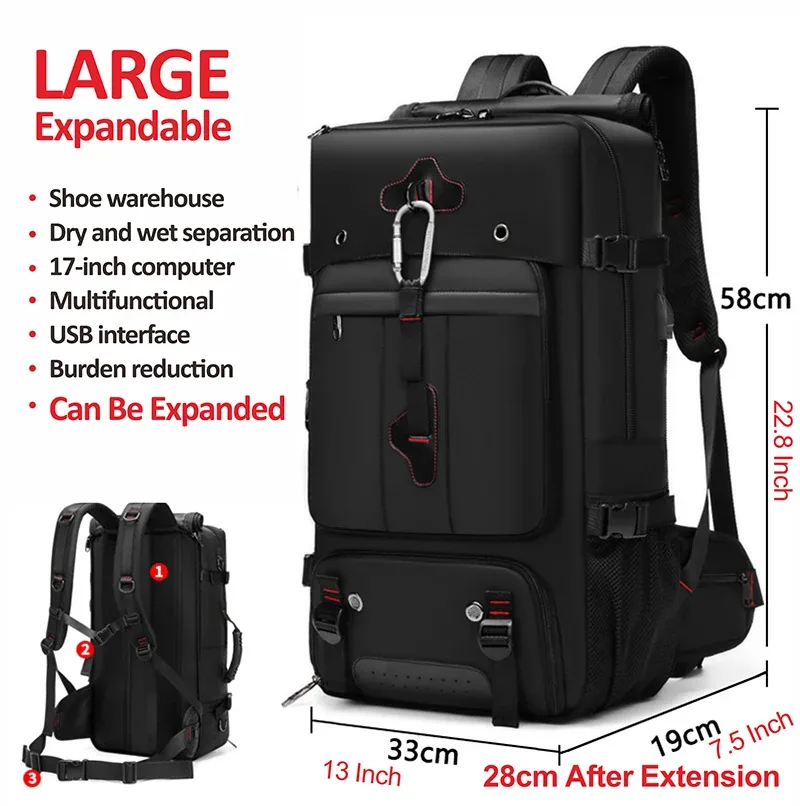 swiss military-sac à dos de voyage étanche multifonctionnel pour homme, sac pour ordinateur portable, sac à bagages d'escalade en plein air, sac à dos de sport, mochila