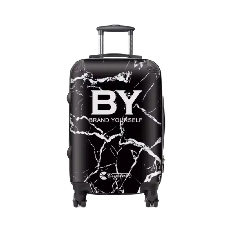 valise à rayures classiques personnalisée : sac trolley monogramme personnalisé avec roulettes