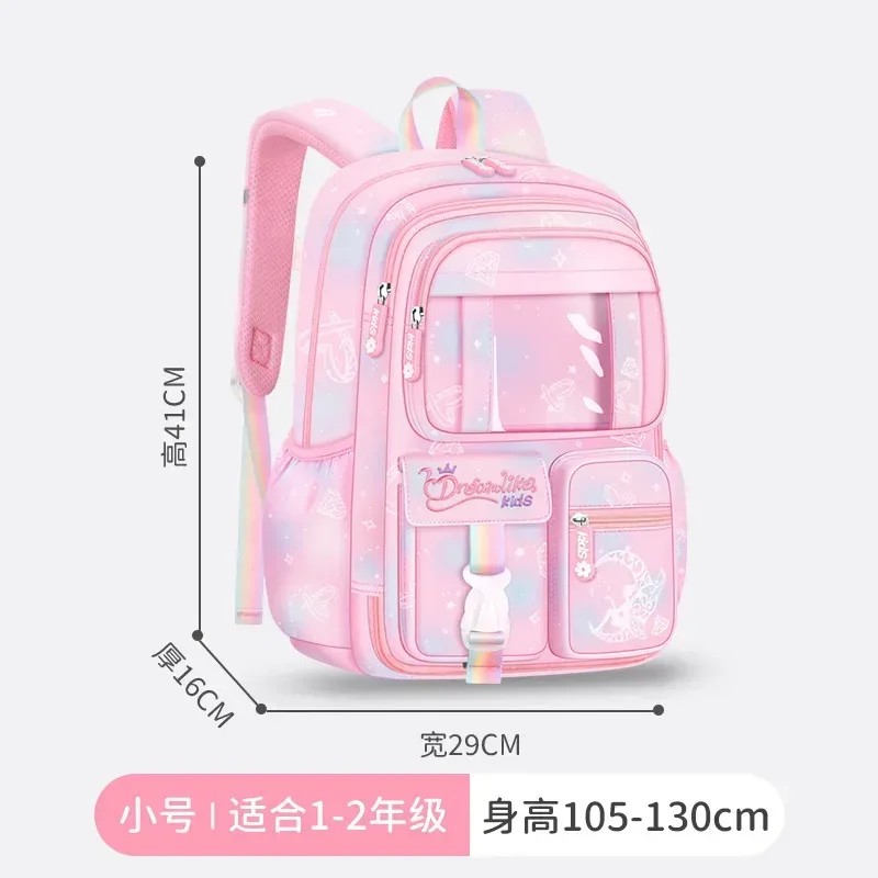 sac à dos scolaire ultra-léger grande capacité anti-éclaboussures à ouverture par porte de réfrigérateur pour écolière primaire