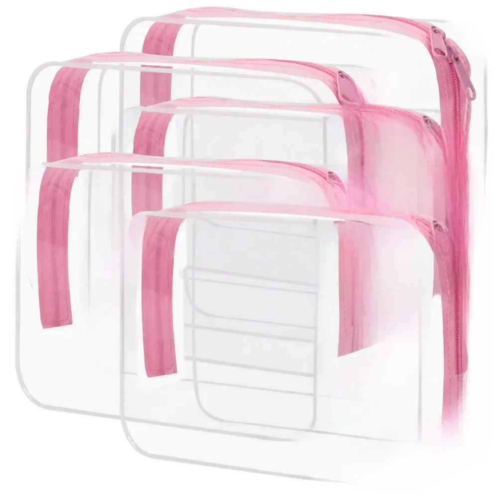 sac de maquillage transparent de grande capacité, portable, imperméable en pvc, sac de rangement pour articles de toilette de voyage, sac doux inodore pour un transport facile