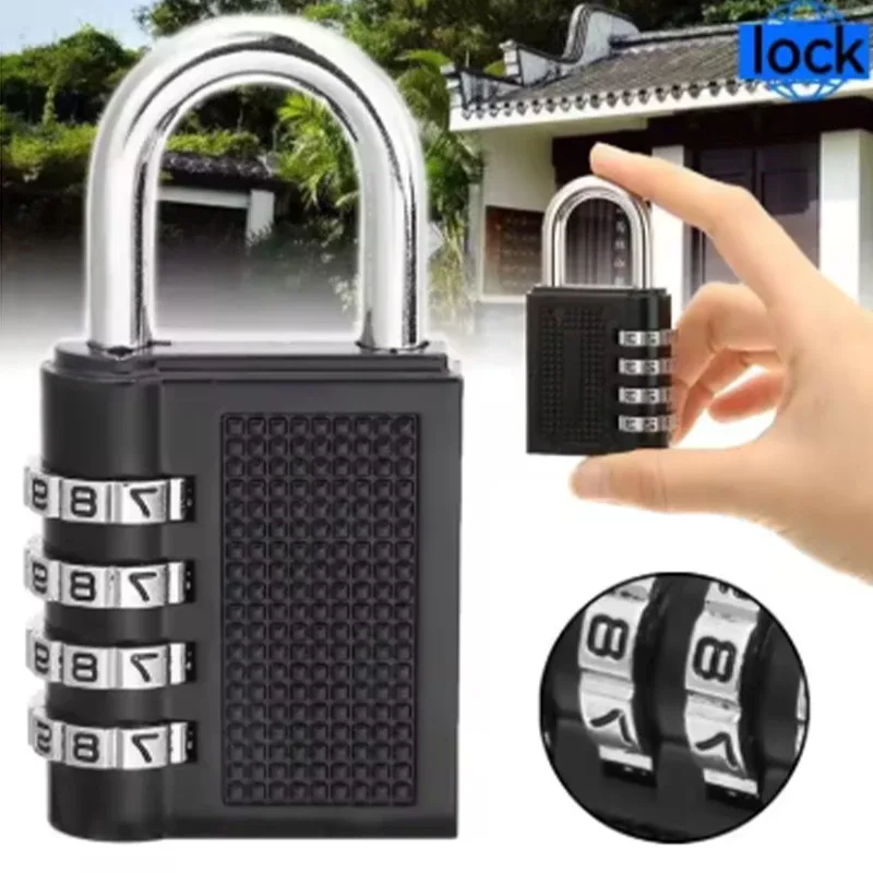 cadenas à code à 4 chiffres en métal, étanche pour extérieur, pour valise, bagage, casier domestique, sécurité