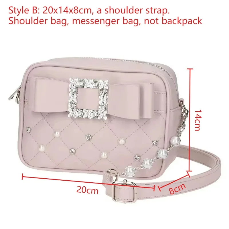 sac à dos lolita kawaii décontracté en cuir pu, sac ita, sac à main bapa pour femme, sac bandoulière simple ou double, style coréen