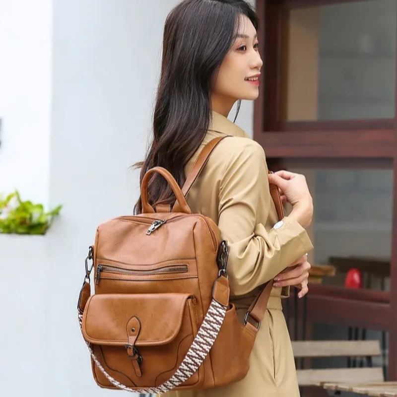sac à dos sac à main pour femmes sac à dos de voyage créateur de mode dames sacs à bandoulière en cuir pu mode sac à dos antivol