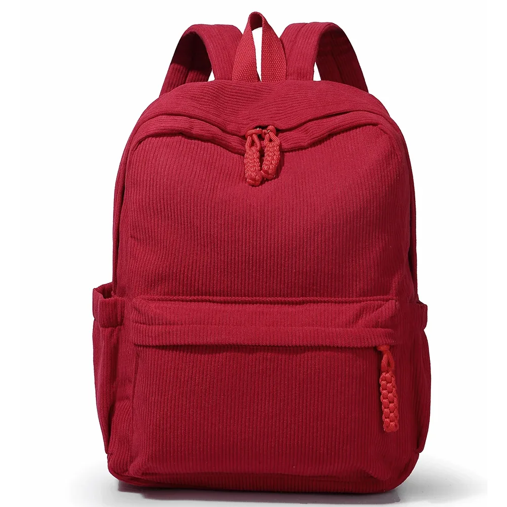 sac à dos décontracté minimaliste en velours côtelé, grande capacité, léger, durable, sac à dos pour étudiants, sac à dos de voyage de haute qualité pour les trajets quotidiens