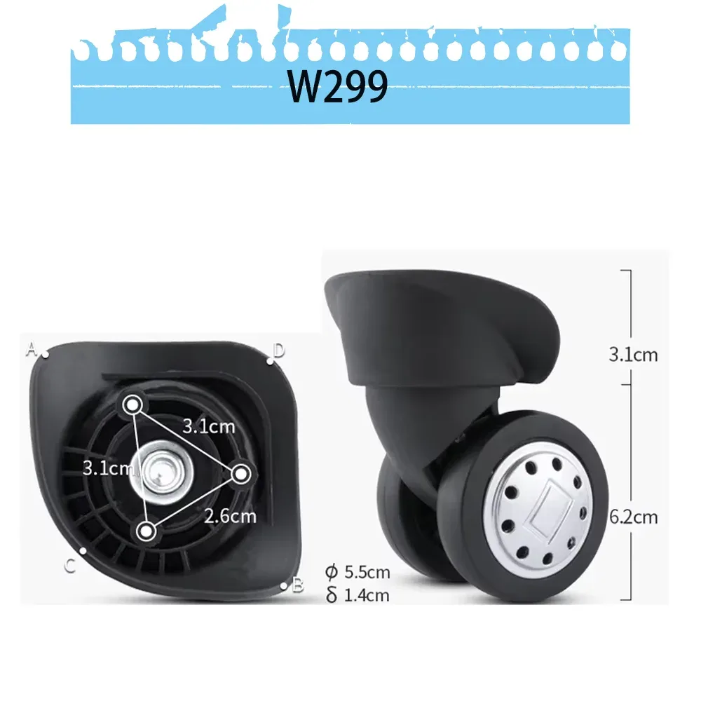 roues de remplacement pour bagages samsonite, pivotantes à 360 degrés, silencieuses, robustes, universelles, durables, pour valises et sacs, à remplacement rapide