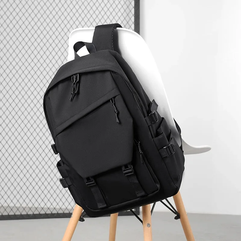 sac à dos de couleur unie à la mode pour hommes, léger et durable, adapté au sport, aux voyages et aux déplacements quotidiens, avec compartiment pour ordinateur portable