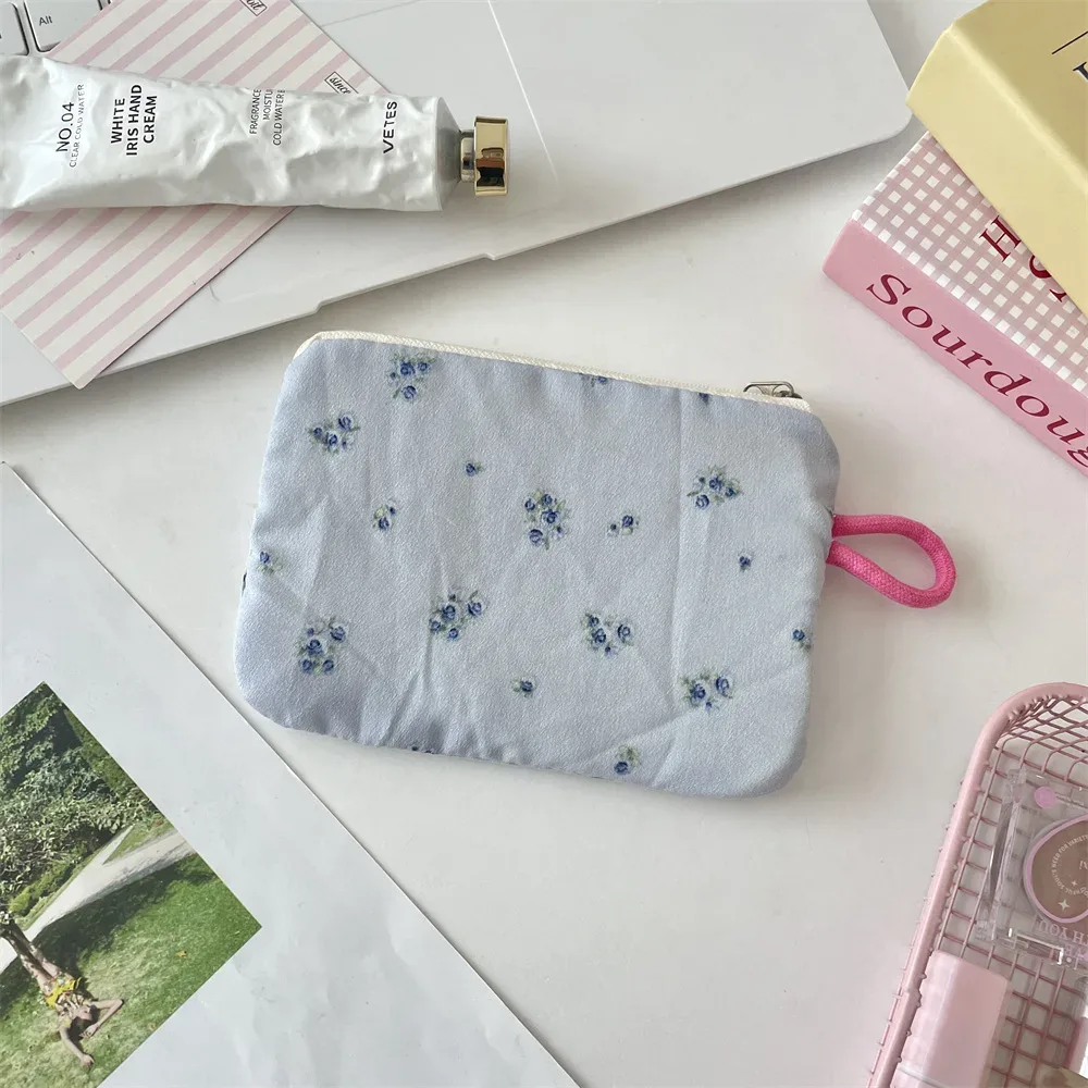 petit plaid voyage cosmétique rouge à lèvres clé carte câble de données sac de rangement portable femmes maquillage sacs à main portefeuille pochette sacs organisateur