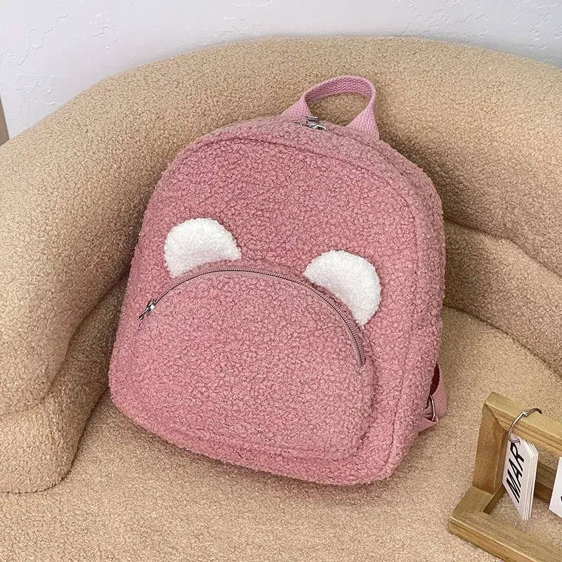 nom personnalisé petit sac à dos à bandoulière décontracté personnalisé femmes filles mignon ours modèle sac à dos en peluche enfant en bas âge sac à dos pour les filles