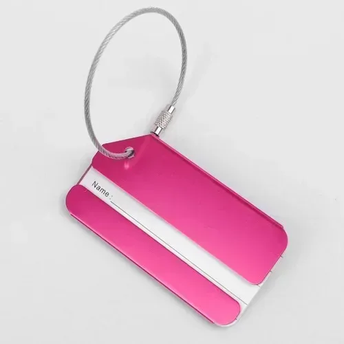 1 pièce étiquette de bagage unisexe en métal, portable, porte-adresse et identification pour valise, accessoires de voyage, livraison directe