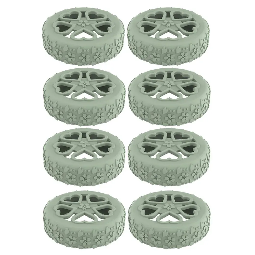 8 pièces de protections en silicone pour roulettes de bagages, anti-bruit, antidérapantes, pour valises, réduisent l'usure des roues