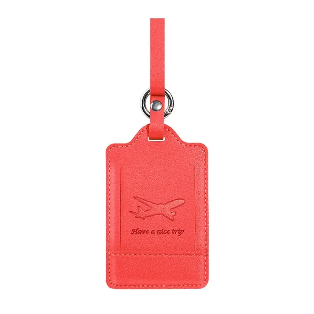 étiquettes de bagage portables en cuir pu, étiquette d'adresse de valise, étiquette de sac d'embarquement de bagages, anti-perte, accessoires de voyage