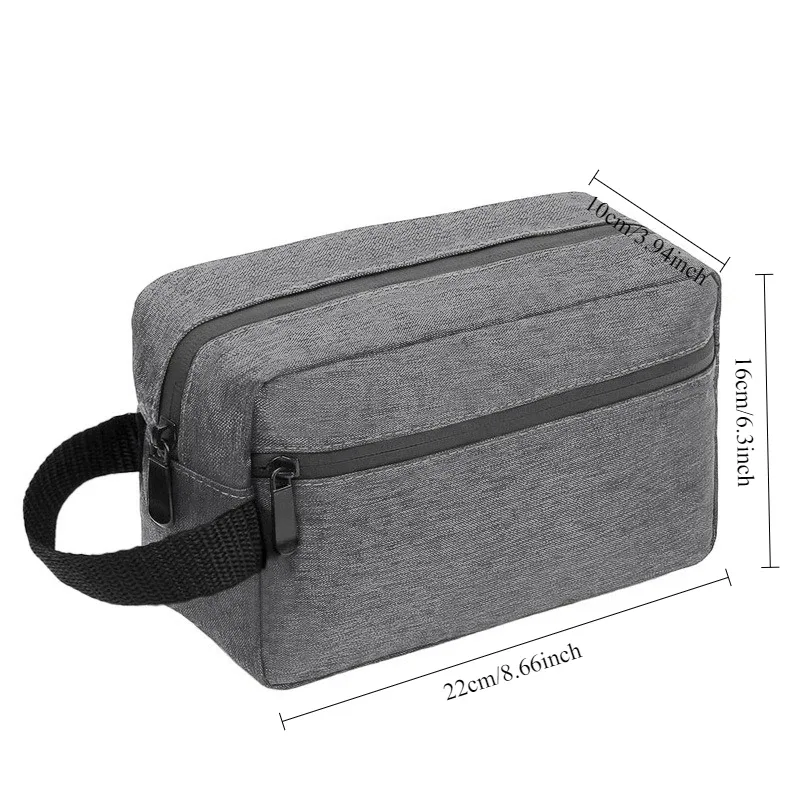 pochette de voyage grande taille 22x16x10cm, sac de rangement polyvalent, kit de toilette portable, organisateur de gadgets numériques, étui de transport compact