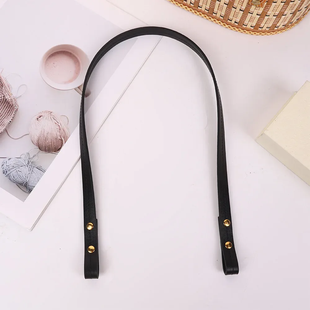 2 pièces couleur unie détachable en cuir pu sac ceinture bricolage poignée de remplacement sacs à bandoulière accessoires sac à main bande sangle bande poignée
