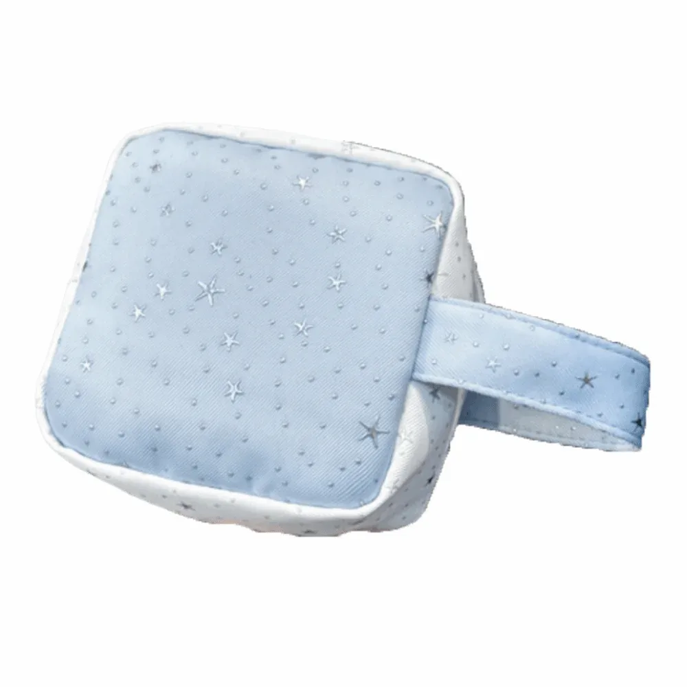 organisateur de serviettes hygiéniques à motif étoilé, sac de rangement pour maquillage à main de couleur contrastée, portable et de grande capacité
