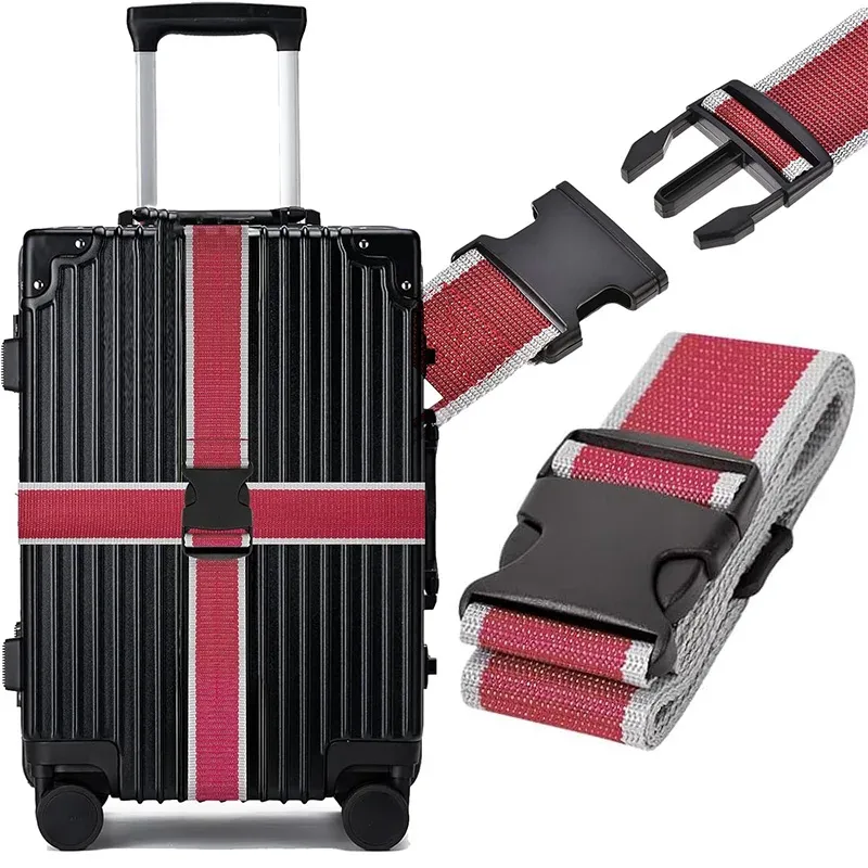 sangle de bagage de voyage réglable avec cadenas à combinaison, ceinture de sécurité antivol pour bagages, sangle de fixation pour l'emballage