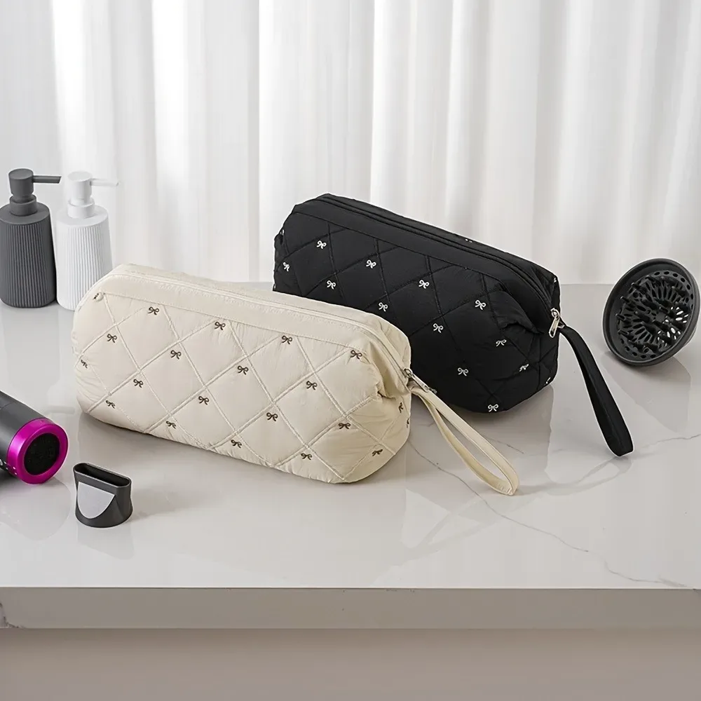 nouveau étui organisateur de cheveux de beauté de grande capacité sac cosmétique sacs de rangement cosmétiques de voyage portables avec fer à friser/sèche-cheveux