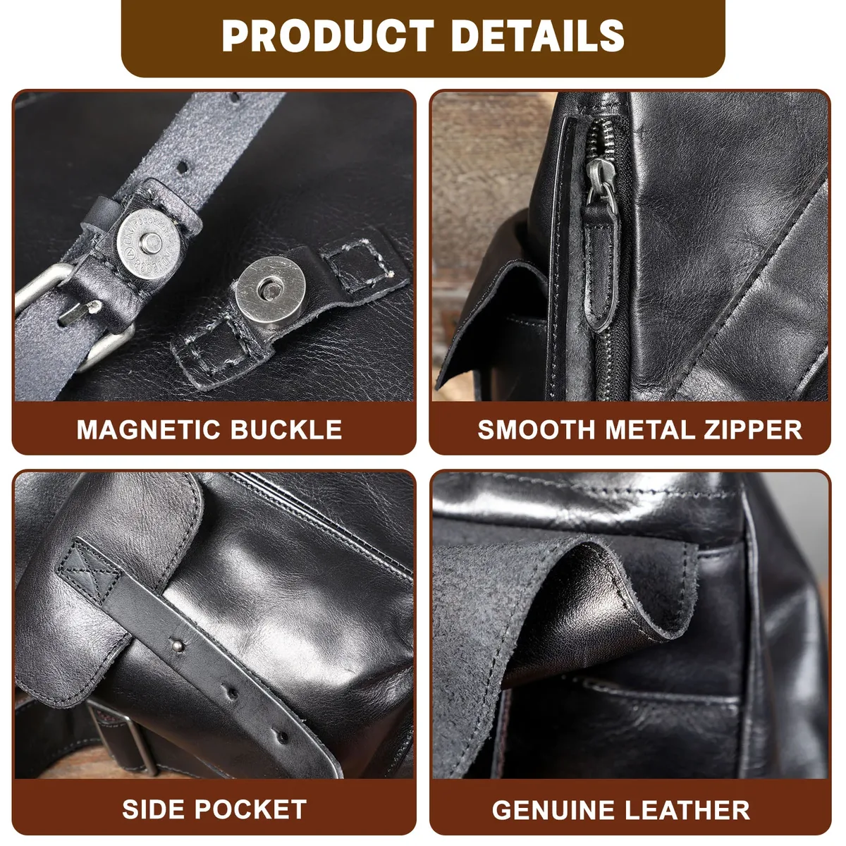 sac à dos décontracté en cuir véritable pour hommes, sacoche pour ordinateur portable, sac de voyage en cuir de vache de première qualité, style preppy à la mode