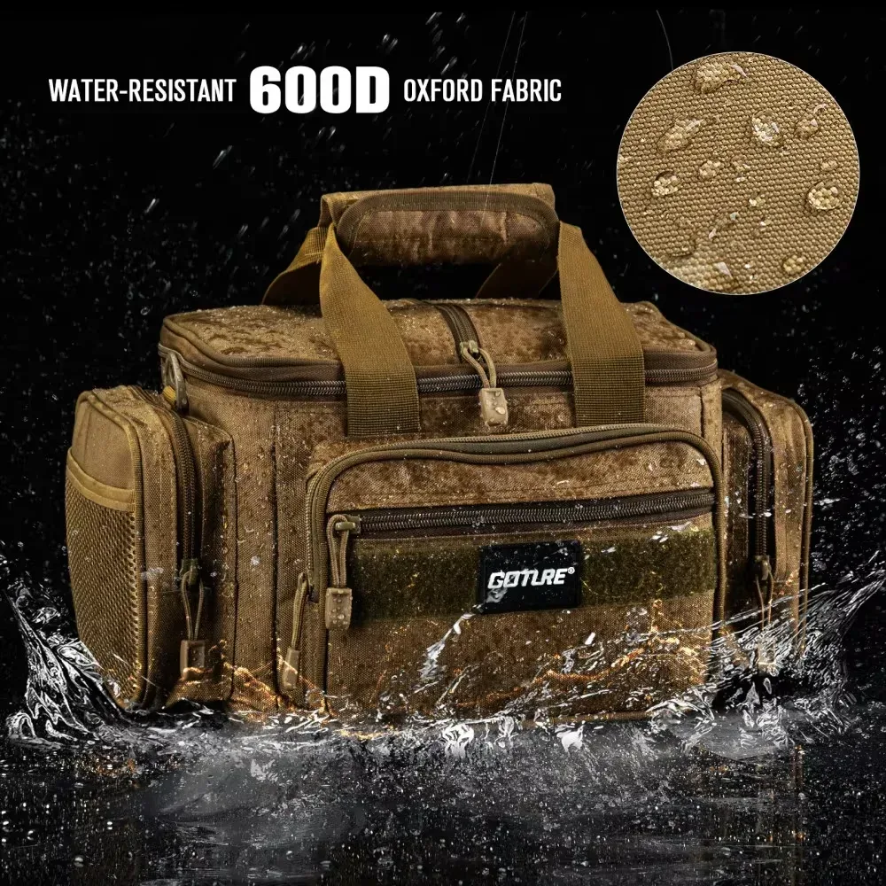 sac de voyage tactique en toile imperméable, sac à main multifonctionnel pour le camping, la randonnée, la pêche, sac à bandoulière, sac de voyage