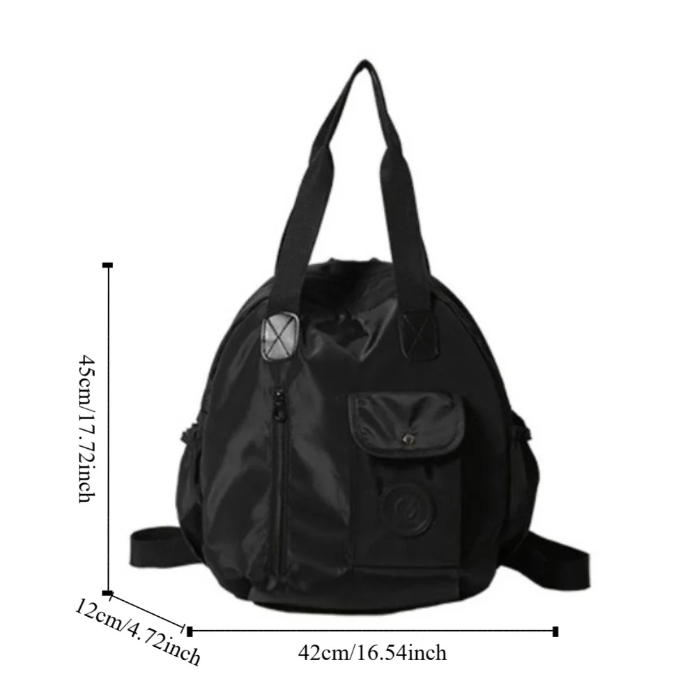 sac à dos de natation en nylon de style coréen, grande capacité, sac à bandoulière rond en nylon, sac fourre-tout, design de niche, sac de fitness pour filles
