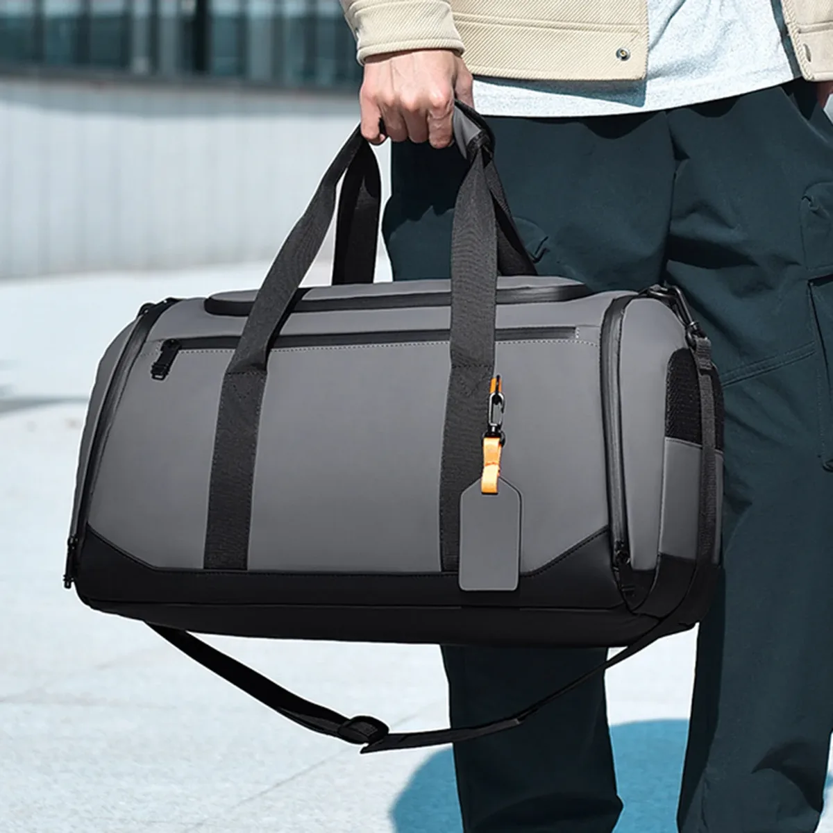 Sac de voyage de grande capacité, sac de rangement unisexe pour le sport et la gym, avec plusieurs poches pour les hommes et les femmes, pour le matériel de sport