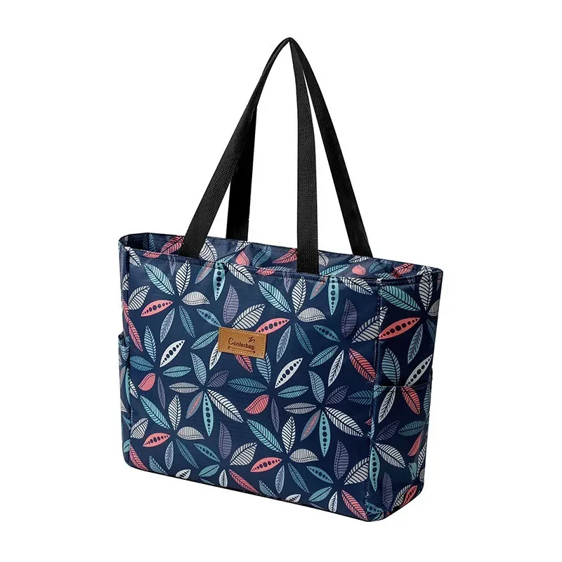 grand sac isolé en tissu oxford noir, sac de voyage épais, grande capacité, portable universel
