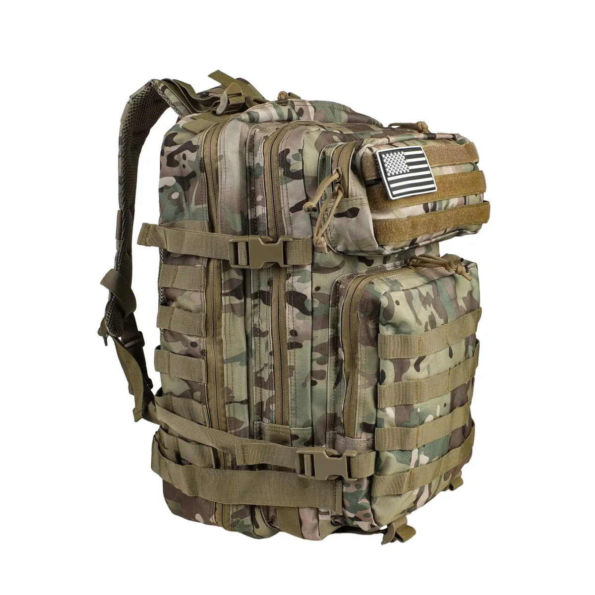 sac à dos tactique camouflage unisexe, sac à bandoulière double pour la randonnée, le cyclisme, les voyages, la marche en plein air, tissu oxford 600d