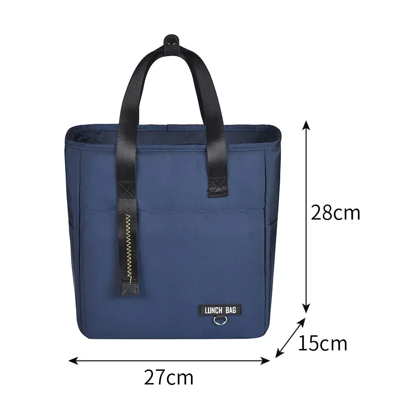 boîte à déjeuner bento isolée, sac thermique de grande capacité, sacs de rangement des aliments à fermeture éclair, conteneur pour femmes, sacs à main de pique-nique de voyage plus frais