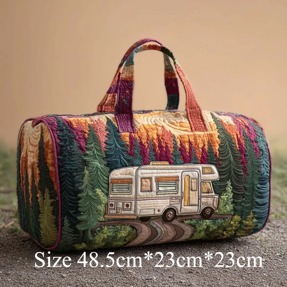 sac de voyage matelassé fait main, vintage, artistique, sac de voyage de style bohème, sac de week-end pour hommes et femmes, camping, randonnée, voyage en voiture