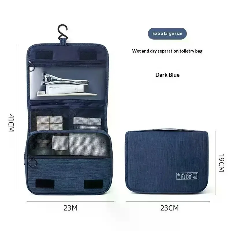 sac de toilette de voyage suspendu imperméable, grande capacité, plusieurs poches, parfait pour les voyages, les vacances, les escapades