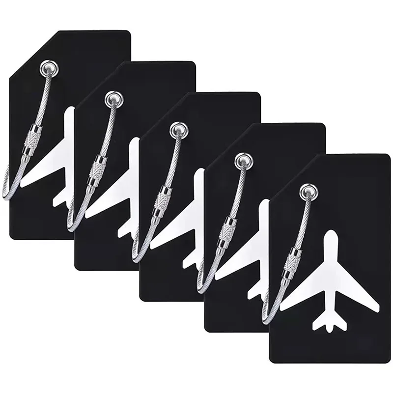 étiquette à bagages en silicone pour valises avec boucle en acier inoxydable, approuvée par la tsa, protection de la vie privée, accessoires de voyage essentiels, étiquettes à bagages