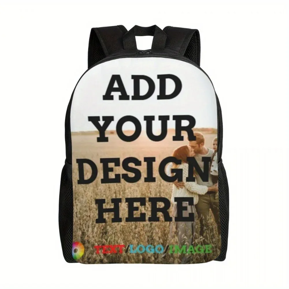 sac à dos léger personnalisé, sac à dos décontracté en polyester avec bretelles réglables, fermeture à glissière, lavage à la main, design unique