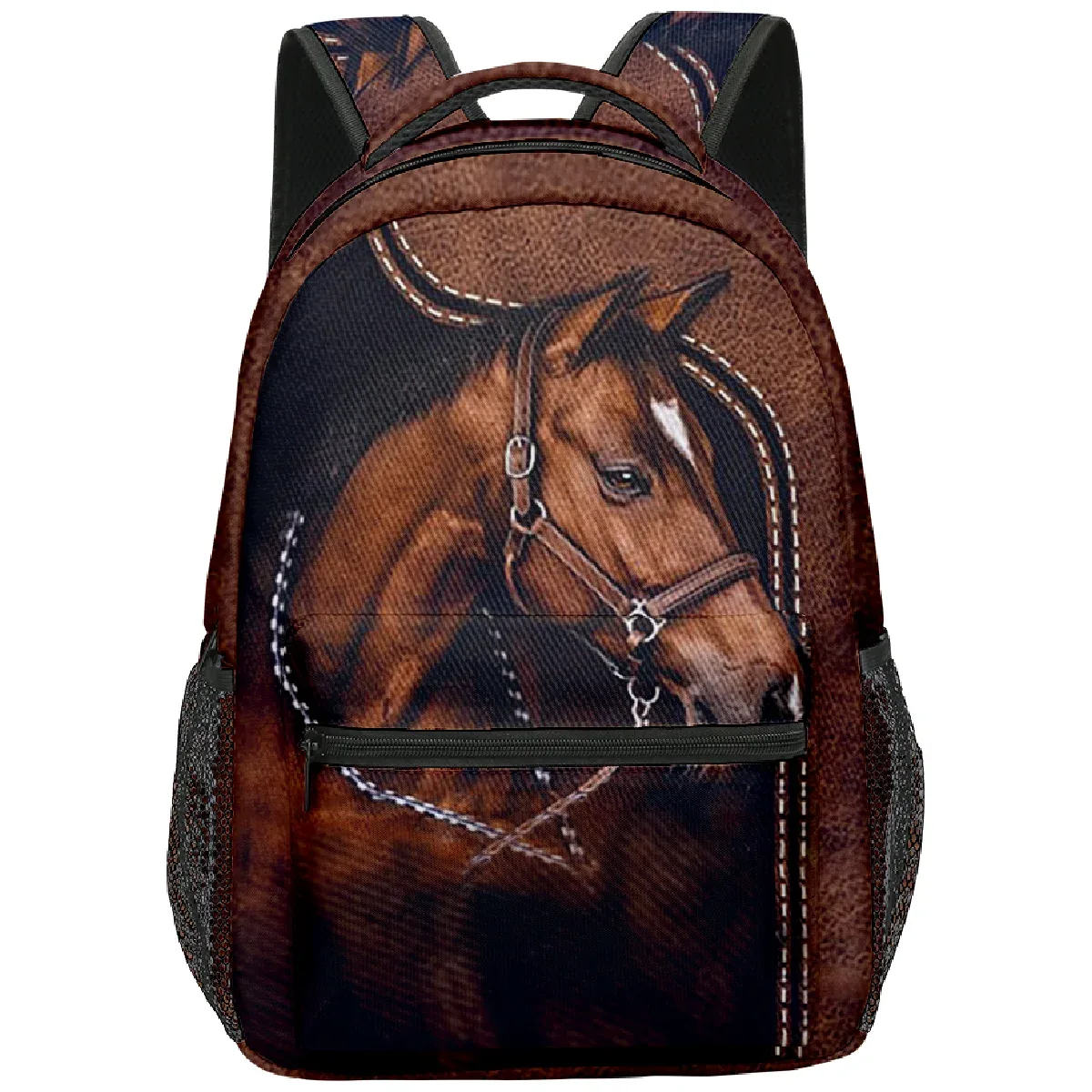 chimpopméthanol-sac à dos étanche pour étudiant, sac à dos pour ordinateur portable, impression 3d, oxford, cheval, licorne, voyage, garçons, filles, nouveauté