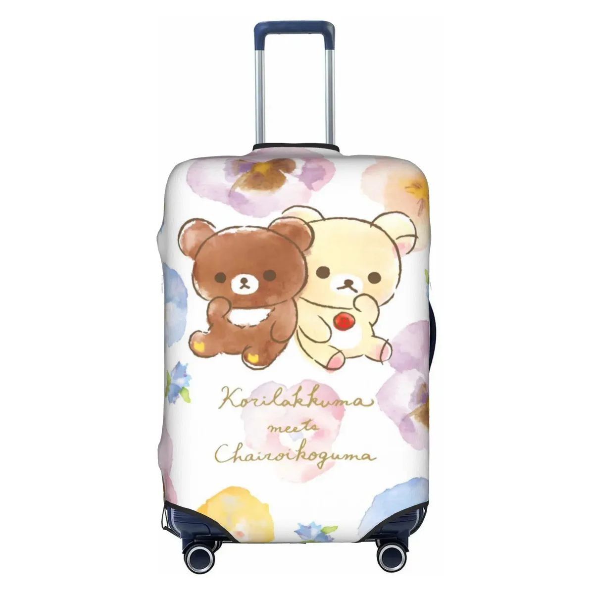 housse de valise personnalisée r-rilakkumas, housse de protection lavable pour bagages, motif ours de dessin animé mignon, pour 18-32 pouces