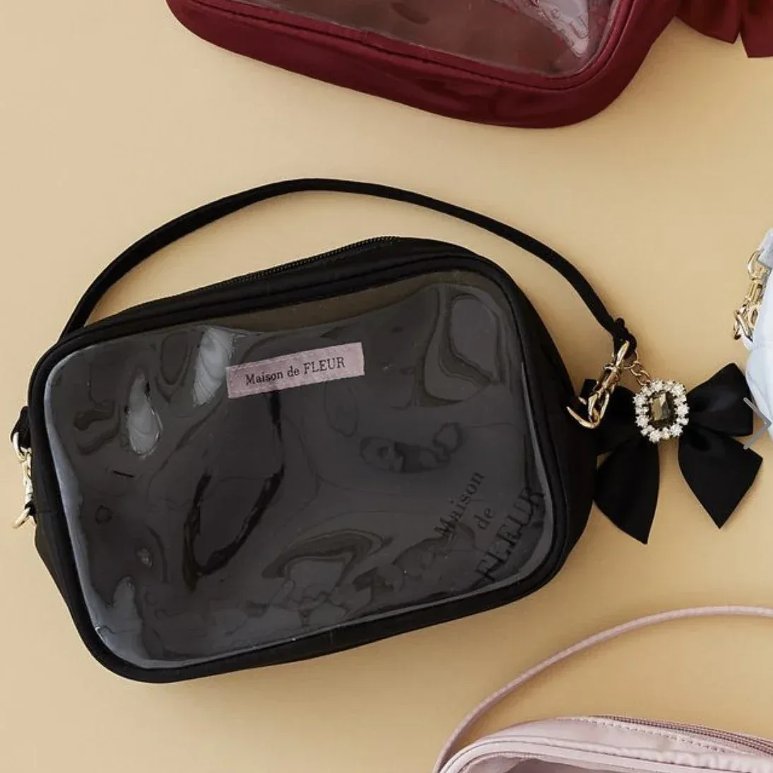 trousse de maquillage estivale pour femme, style japonais doux et mignon, fermeture éclair, nouveauté 2025, sacs de rangement suspendus macaron pour femmes