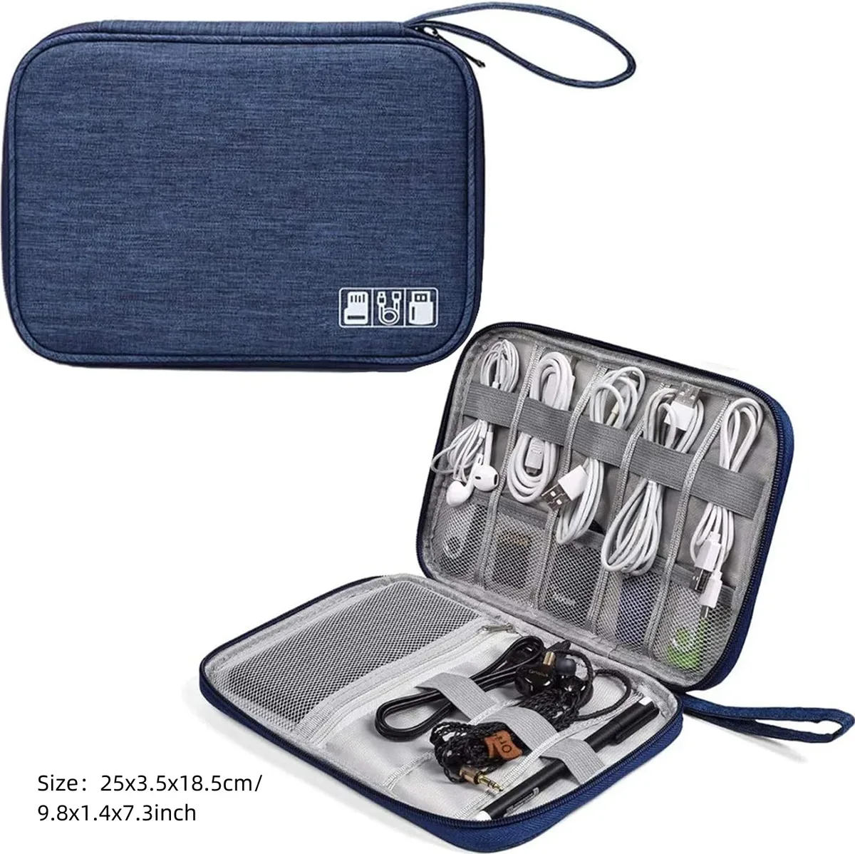 sac de rangement numérique portable, gadget usb, pochette de rangement de câbles étanche, appareils électroniques, accessoires, pack de fournitures