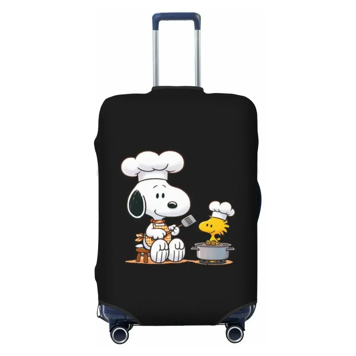 housse de bagage élastique 18-32 pouces, élégante, imprimé chiens mignons, durable, anti-poussière, anti-rayures, lavable, accessoire de protection pour voyage