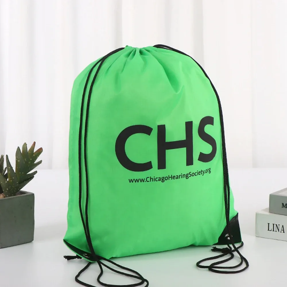 sac à dos de cyclisme avec logo/texte/nom personnalisé, sac à chaussures à cordon de serrage pour vêtements, ceinture étanche, sac de sport portable en nylon