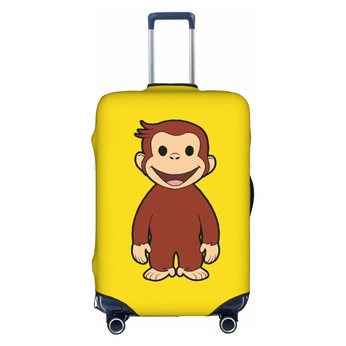 housse de valise anti-poussière, motif dessin animé curious george funny tv monkey anime, protection pour bagages de 18 à 32 pouces