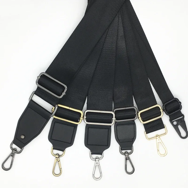 Sangles de sac de couleur noire pour femmes, sacoches à bandoulière, ceinture large réglable, accessoires de pièces de sac à bandoulière