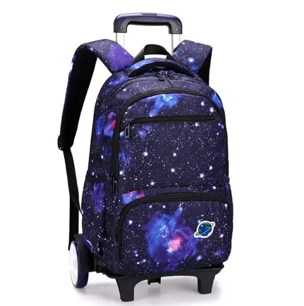 Cartable à roulettes école sac à dos à roulettes pour garçons enfants sacs de chariot d'école bagages de voyage école sac à dos roulant sacs