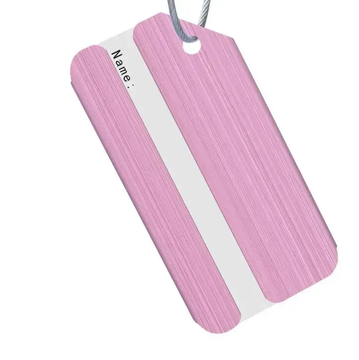 nouvelle mode étiquettes de bagages en alliage d'aluminium femmes hommes bagages de voyage valise nom porte-étiquette accessoires de voyage